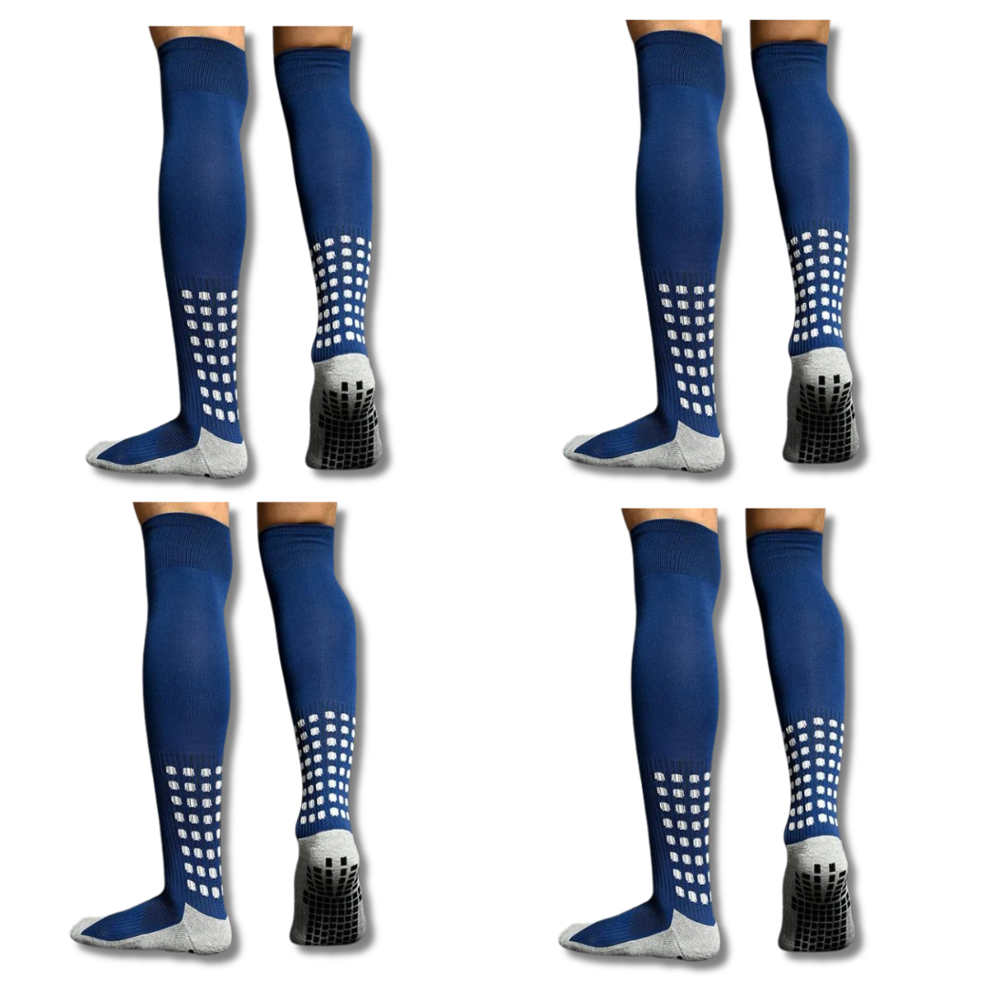 FULL LENGTH GRIP SOCKS - 4 PAIR BUNDLE
