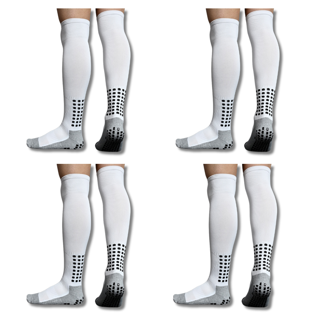 FULL LENGTH GRIP SOCKS - 4 PAIR BUNDLE