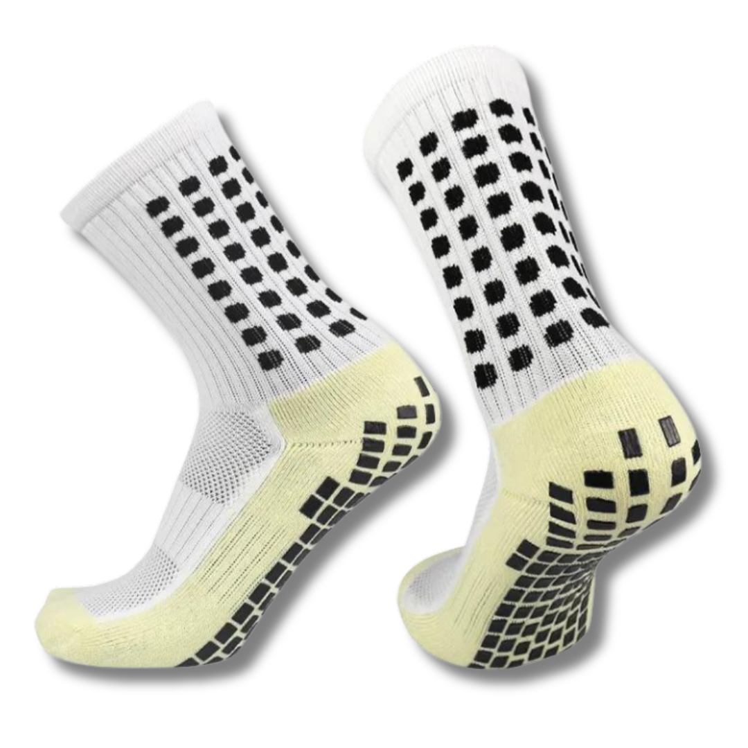 kids grip socks in white