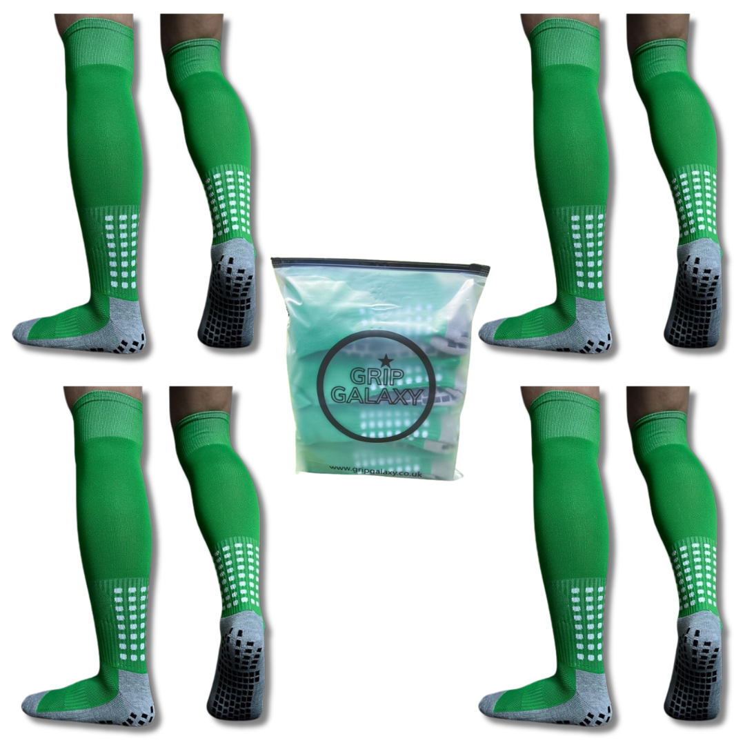 FULL LENGTH GRIP SOCKS - 4 PAIR BUNDLE