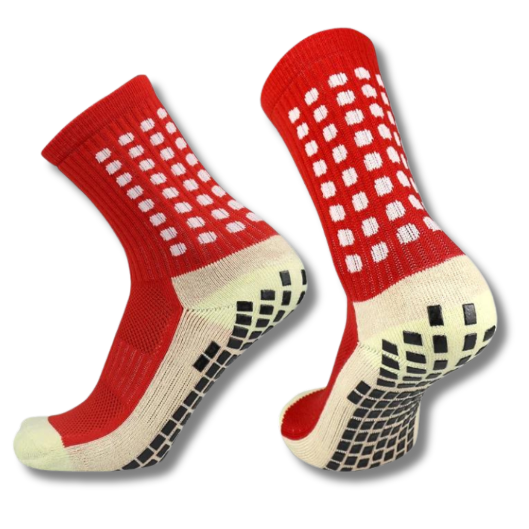 kids grip socks in red